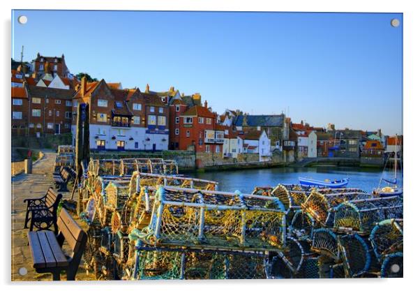 Whitby Lobster Pots Acrylic by Steve Smith