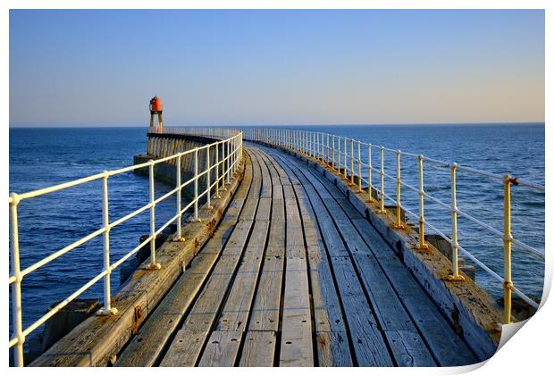 Whitby East Pier Print by Steve Smith
