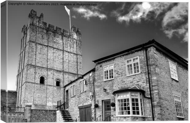 Richmond Castle Canvas Print by Alison Chambers