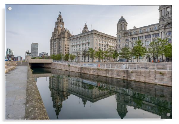 Three Graces in Liverpool Acrylic by Jason Wells