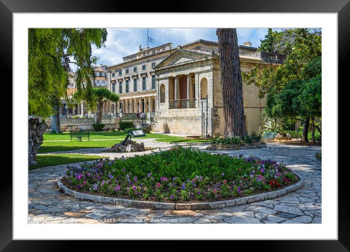 The Garden of the People, Corfu, Greece Framed Mounted Print by Angus McComiskey