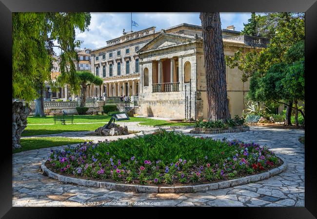 The Garden of the People, Corfu, Greece Framed Print by Angus McComiskey