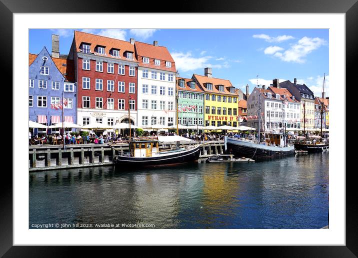 Historic Danish Waterfront Vista Framed Mounted Print by john hill
