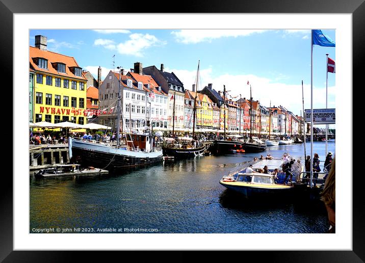 Nyhavn Copenhagen Denmark Framed Mounted Print by john hill