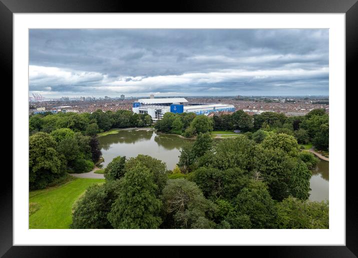 A view of Goodison Park Framed Mounted Print by Apollo Aerial Photography