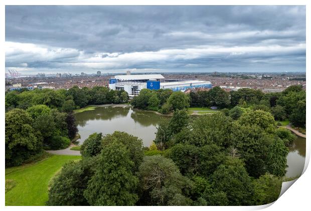 A view of Goodison Park Print by Apollo Aerial Photography