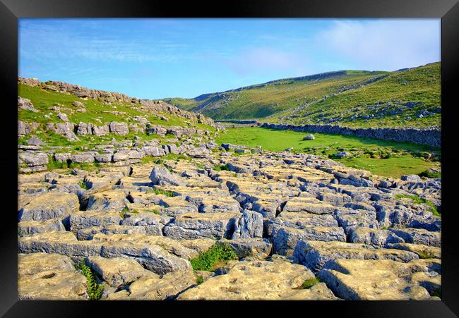 Limestone Pavement Malham Framed Print by Steve Smith