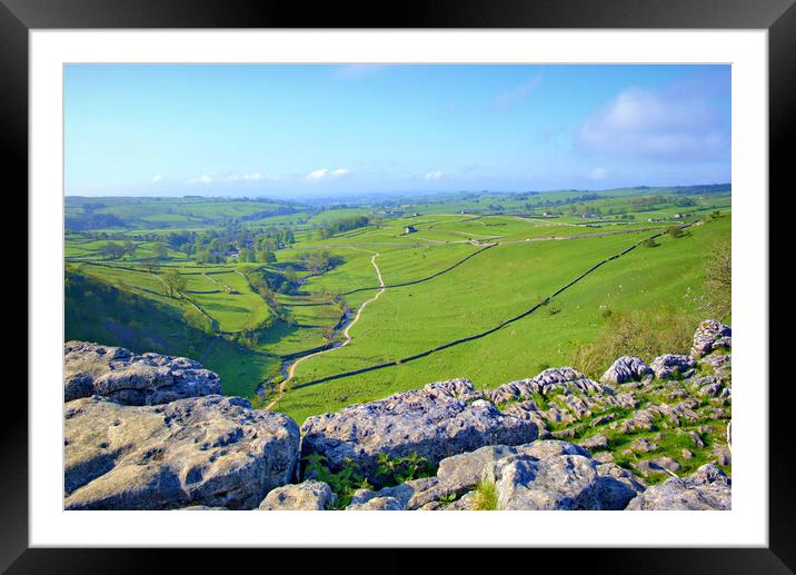Malham Cove Views Framed Mounted Print by Steve Smith