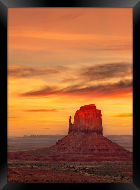 Red Tip Sunset Framed Print by Dave Bowman