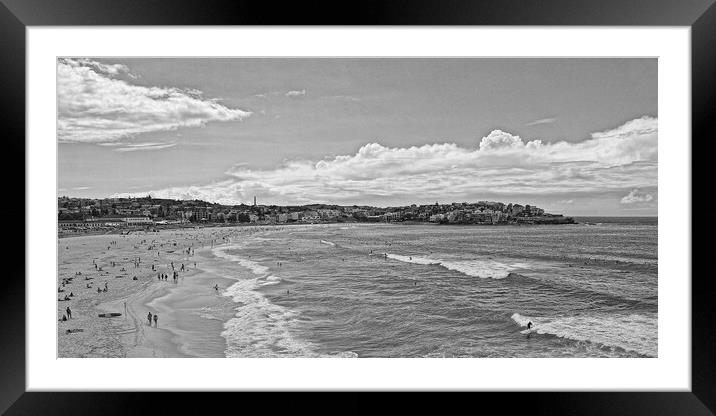 Bondi beach, Sydney, Australia Framed Mounted Print by Allan Durward Photography