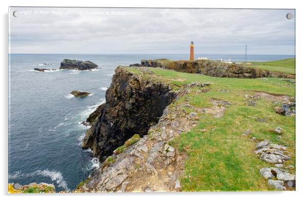 Butt of Lewis Lighthouse Scotland Acrylic by Pearl Bucknall