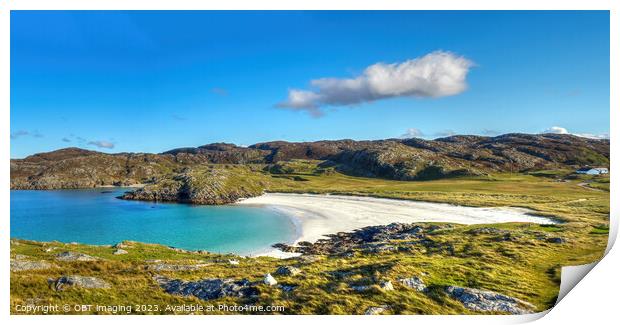 Achmelvich Bay Beach Assynt West Highland Scotland Print by OBT imaging