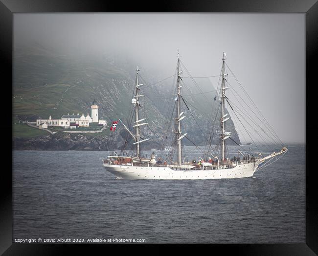 Shetland Tall Ship Framed Print by David Albutt