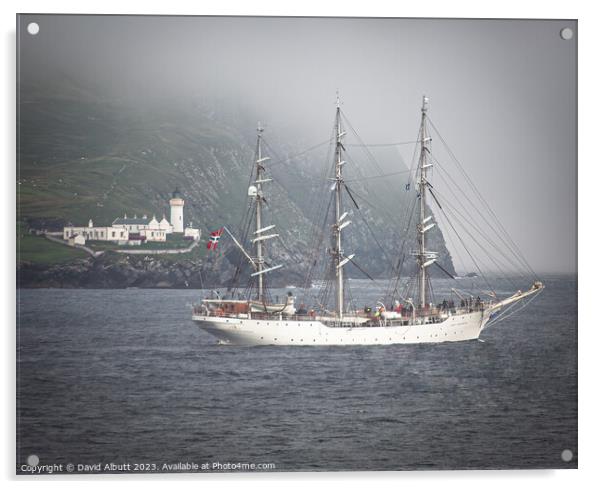 Shetland Tall Ship Acrylic by David Albutt