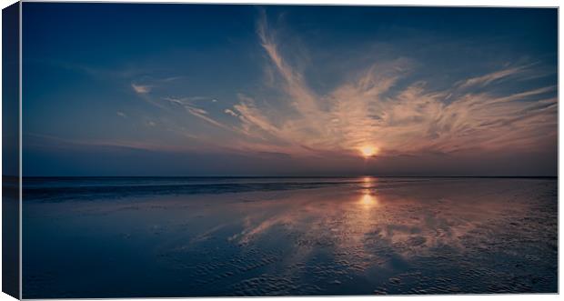 Blue Sunset Canvas Print by Orange FrameStudio