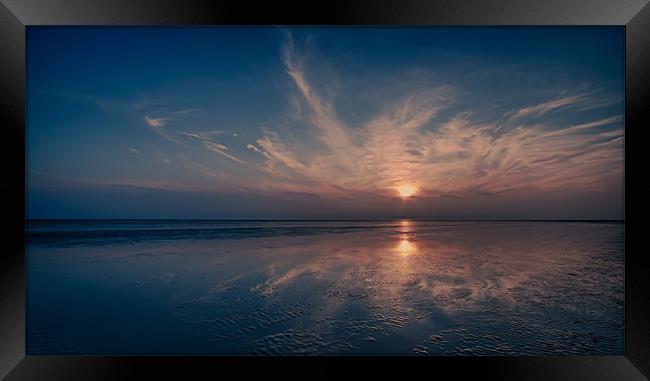 Blue Sunset Framed Print by Orange FrameStudio
