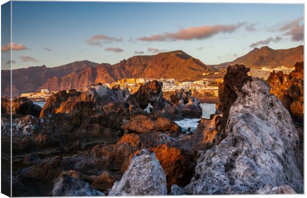 Tenerife Island Landscape At Sunset Canvas Print by Artur Bogacki