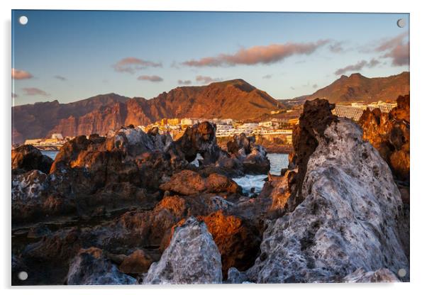 Tenerife Island Landscape At Sunset Acrylic by Artur Bogacki
