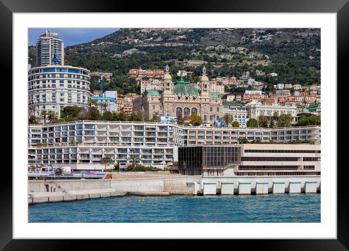 Monaco Monte Carlo Sea View Framed Mounted Print by Artur Bogacki