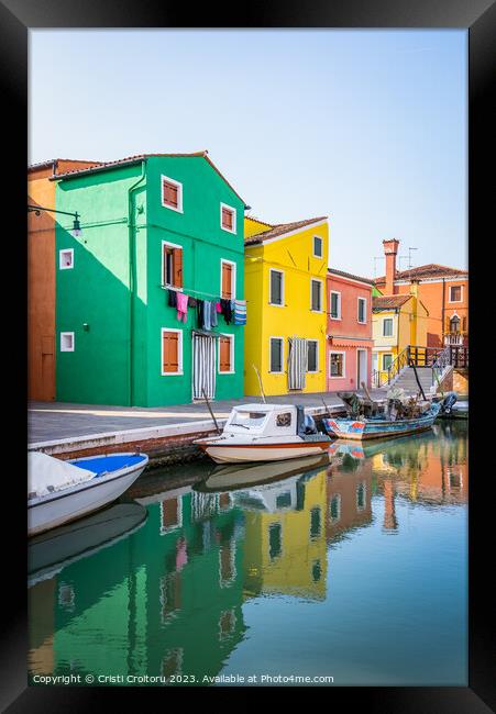 Burano island, Venice. Framed Print by Cristi Croitoru