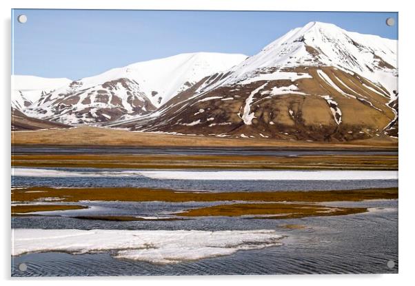 Mountains & Tundra on Arctic Spitsbergen Acrylic by Martyn Arnold