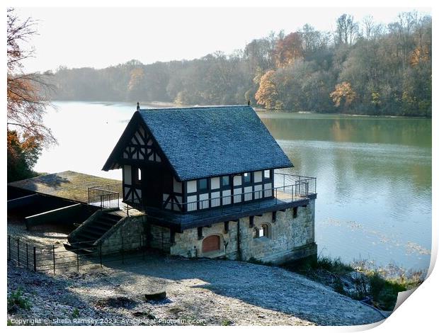 The Boathouse At Blenheim Print by Sheila Ramsey