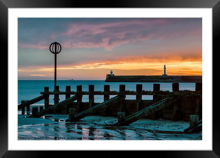 Aberdeen Harbour Sunrise Framed Mounted Print by Dave Bowman