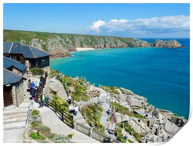 The Minack Theatre Cornwall Print by Sheila Ramsey