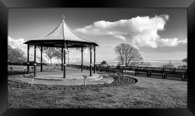 Filey Bandstand Black and White Framed Print by Tim Hill