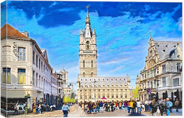 Harmony of Ghent - CR2304-9045-WAT Canvas Print by Jordi Carrio