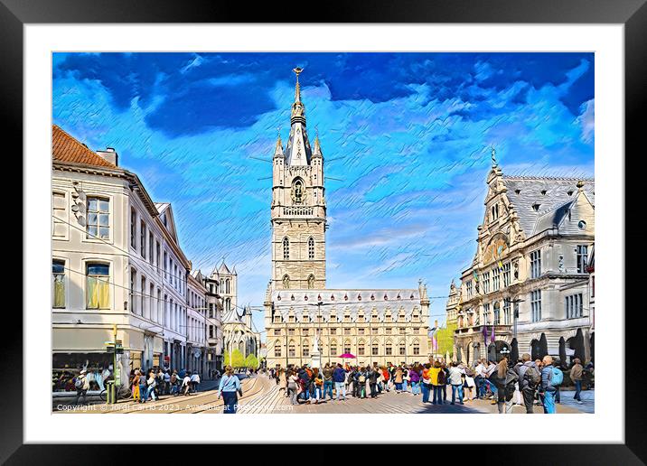 Harmony of Ghent - CR2304-9045-WAT Framed Mounted Print by Jordi Carrio