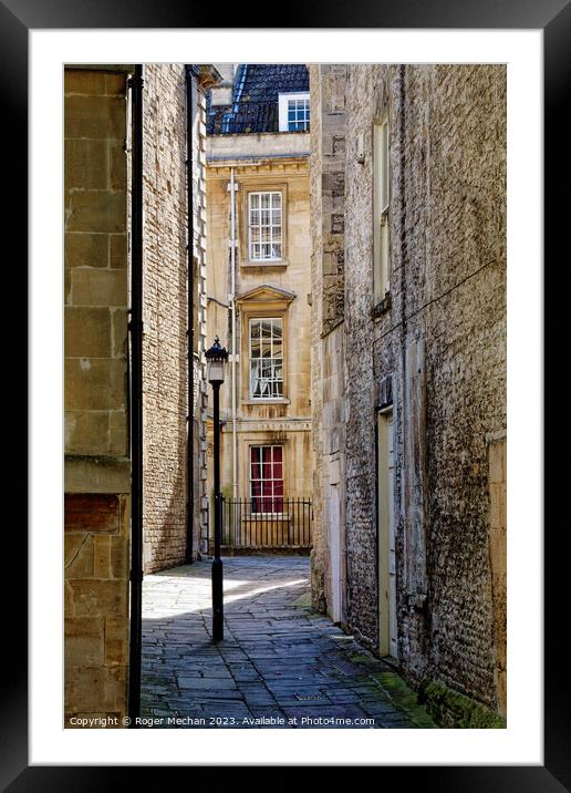 Back streets of Bath Somerset. Framed Mounted Print by Roger Mechan