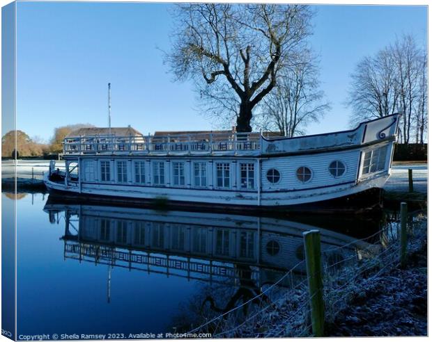 Thames Riverboat Canvas Print by Sheila Ramsey