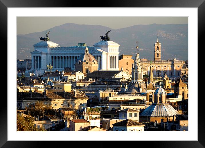  Rome's rooftops Framed Mounted Print by Fabrizio Troiani