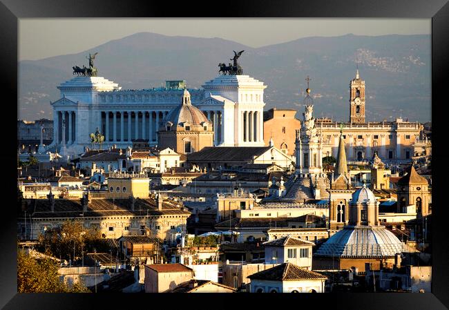  Rome's rooftops Framed Print by Fabrizio Troiani