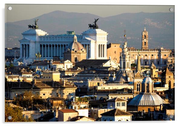  Rome's rooftops Acrylic by Fabrizio Troiani