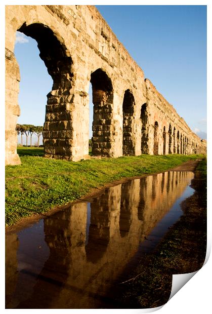 Aqua Claudia aqueduct Print by Fabrizio Troiani