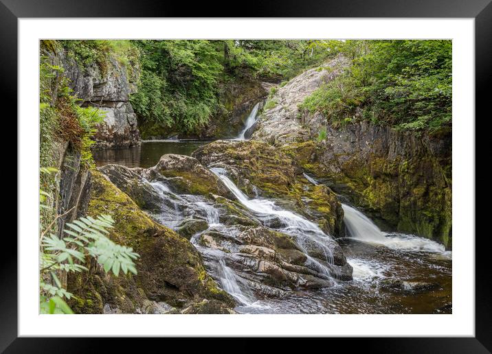 Water flowing over Beezley Falls Framed Mounted Print by Jason Wells