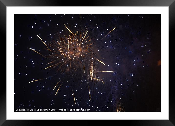 Fireworks Framed Mounted Print by Craig Cheeseman