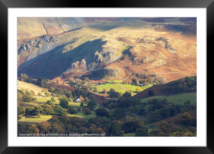 Martindale Valley Lake District Framed Mounted Print by CHRIS BARNARD