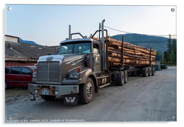 Revelstoke Logging Truck  Acrylic by Rob Hawkins