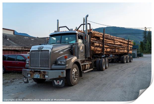Revelstoke Logging Truck  Print by Rob Hawkins