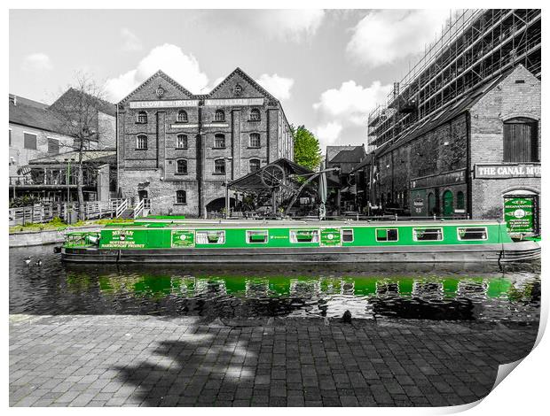 Barge on the Canal Print by Simon Hill