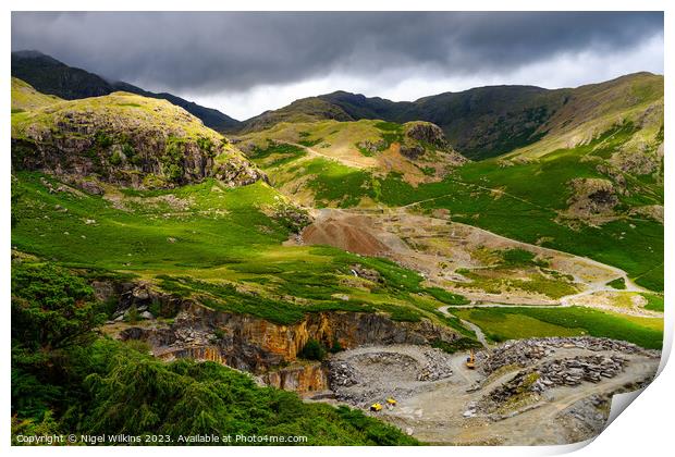 Coppermines Valley, Lake District Print by Nigel Wilkins