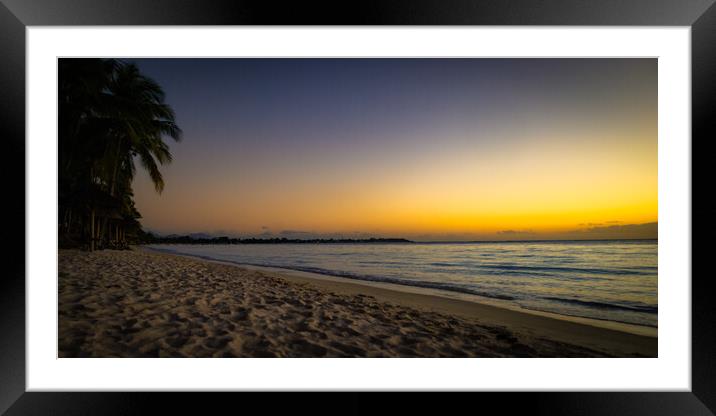 Radiant Oceanic Dusk Framed Mounted Print by David McGeachie