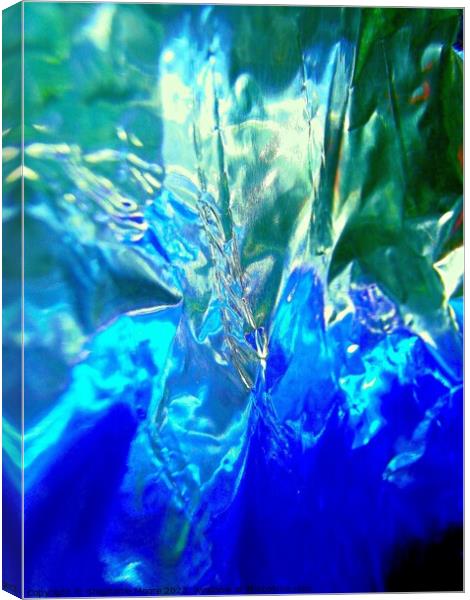 Abstract photograph in blue  and green Canvas Print by Stephanie Moore