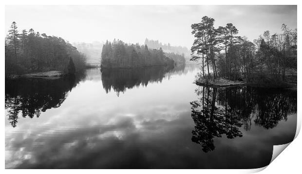 Misty Tarn Hows Print by Tim Hill