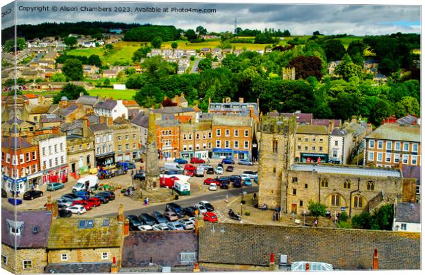 Richmond Yorkshire  Canvas Print by Alison Chambers