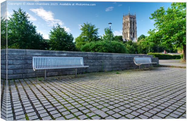 Doncaster Minster View Canvas Print by Alison Chambers
