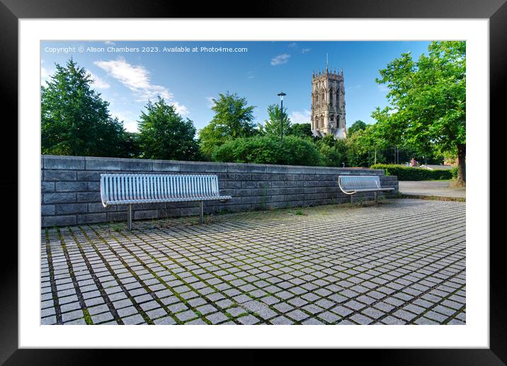 Doncaster Minster View Framed Mounted Print by Alison Chambers